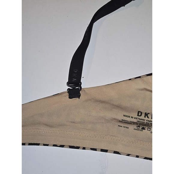 2 Unlined Dkny 34D with underwire color red and leopard design - Picture 8 of 8